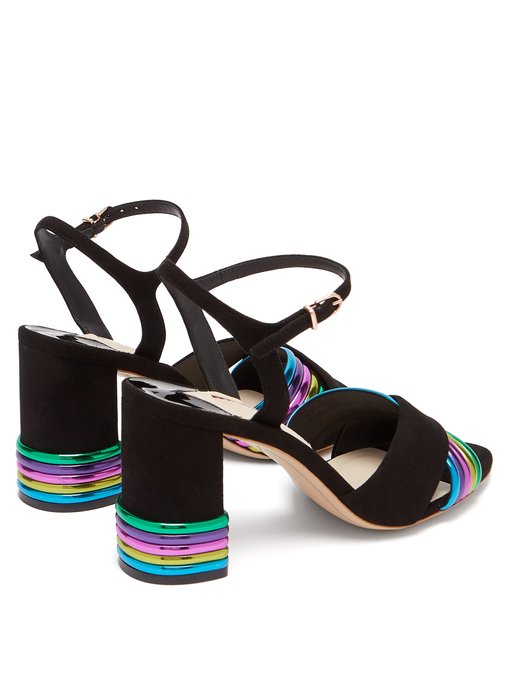 Joy suede block-heel sandals | Sophia 