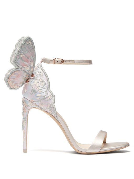 Chiara butterfly-wing leather stiletto sandals | Sophia Webster ...