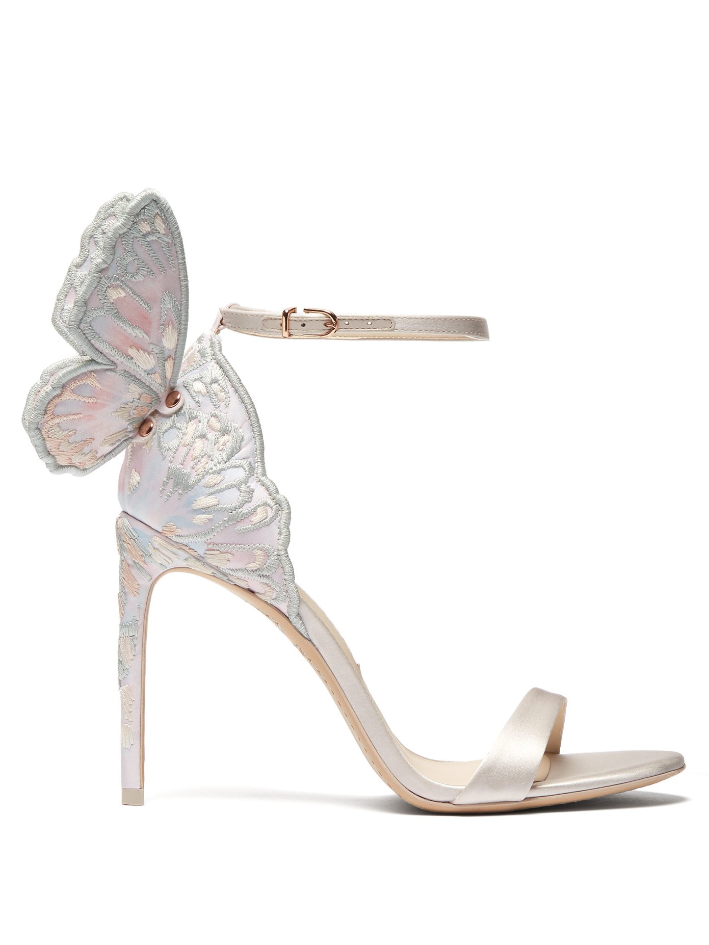 Chiara butterfly-wing leather stiletto 