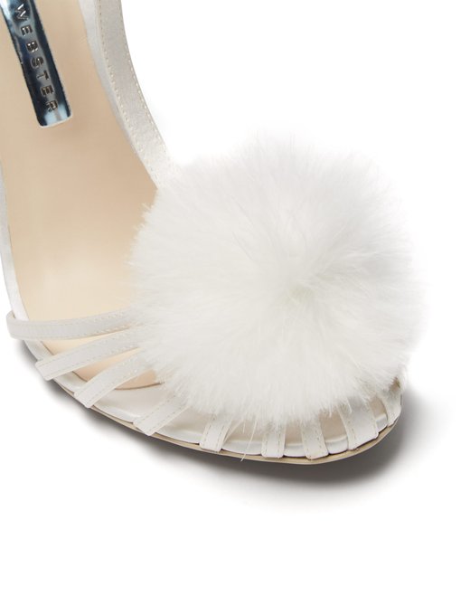 Jojo Marabou pompom-embellished sandals 