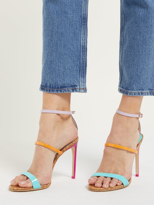 Rosalind rainbow cork-sole sandals 