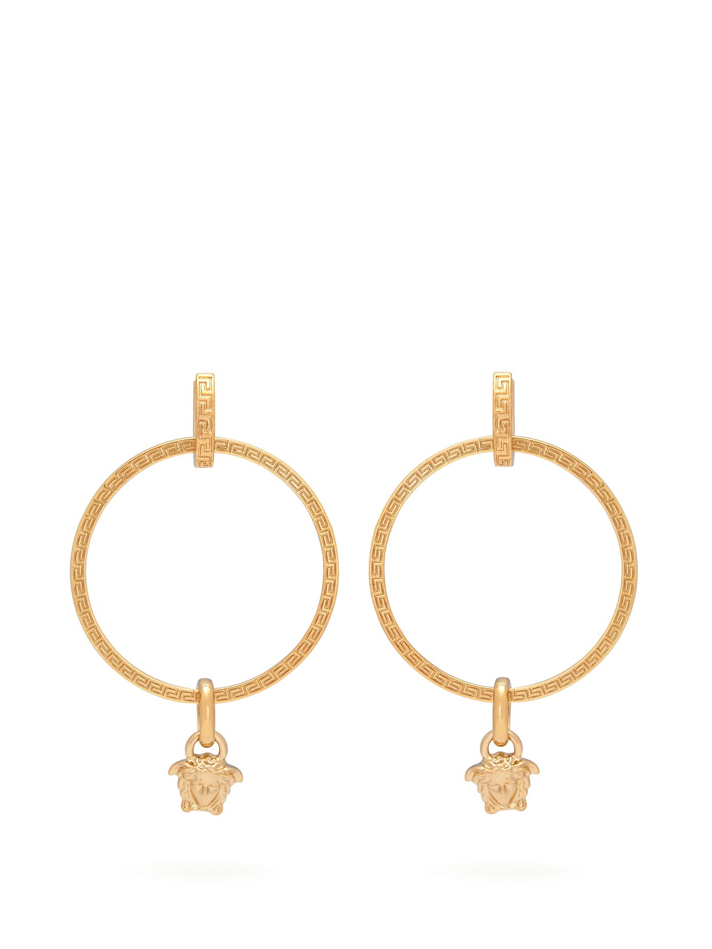 versace gold hoop earrings