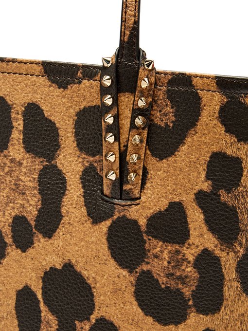 christian louboutin cabata leopard tote