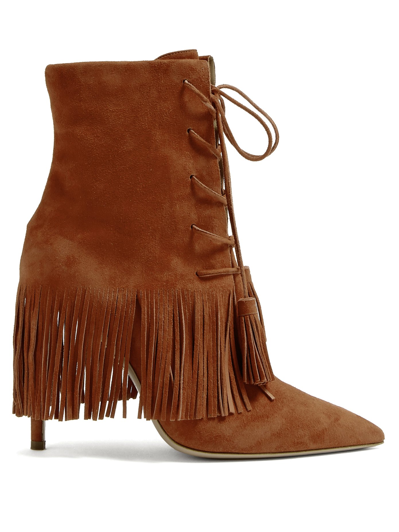 Mustang 105 fringed suede ankle boots 