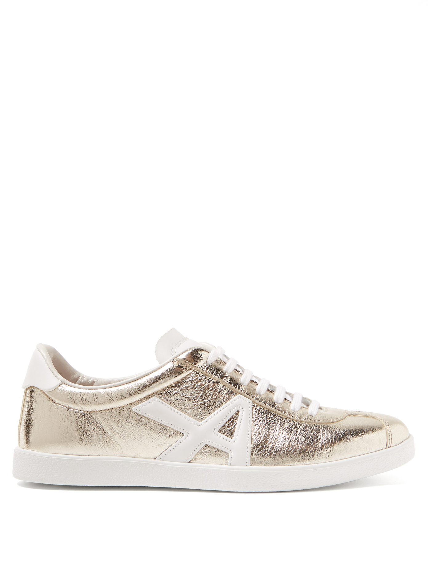 A metallic leather trainers | Aquazzura 