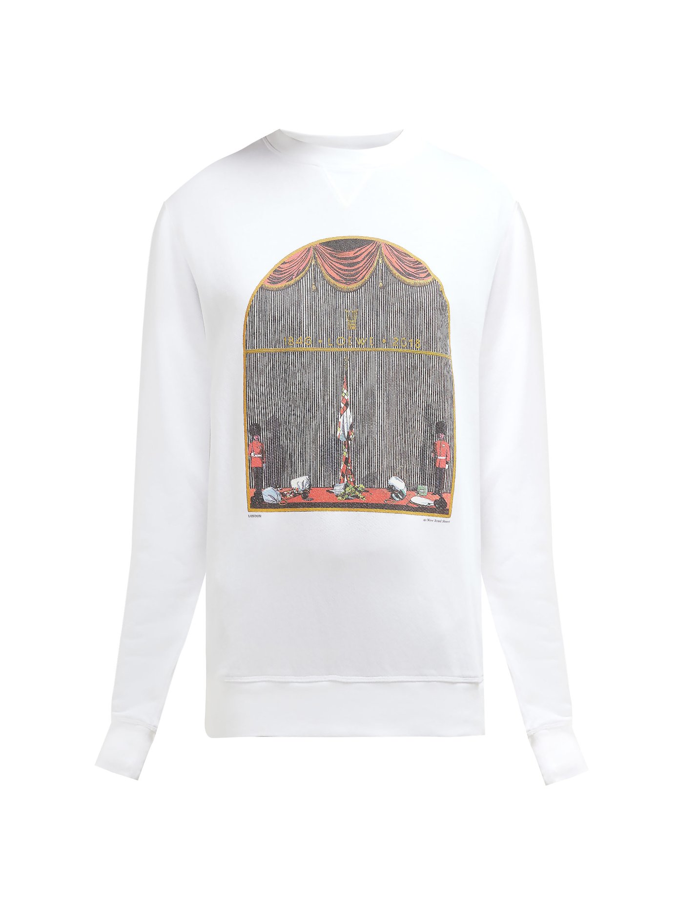 Logo And Window Print Cotton Sweatshirt Loewe Matchesfashion Us