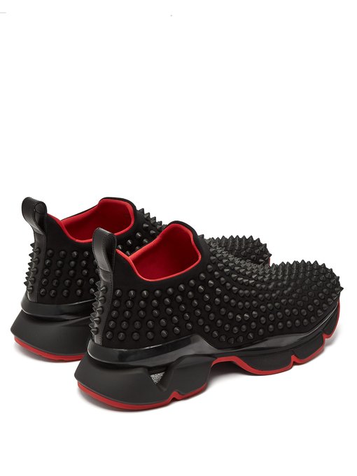 Spike Sock studded low-top trainers | Christian Louboutin ...