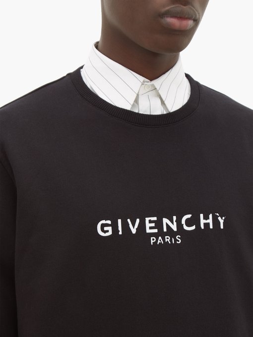 givenchy distressed logo sweatshirt