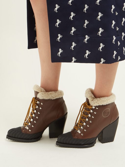 sheepskin lined ankle boots