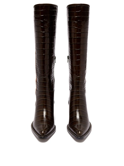 chloe knee high leather boots