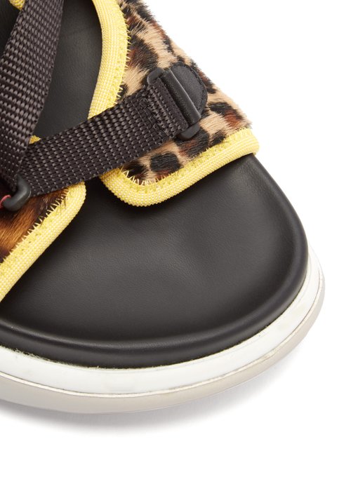 Sonnie leopard-print raised-sole trainer sandals | Chloé ...