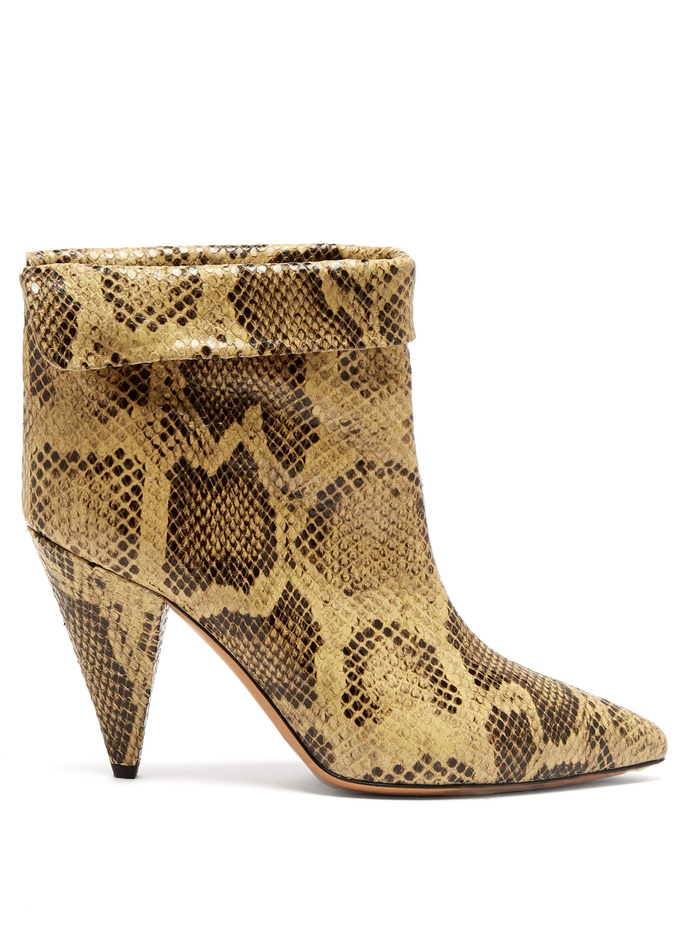 crocodile print ankle boots