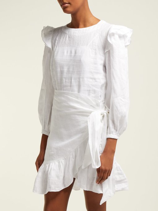 Telicia ruffle-trim linen dress | Isabel Marant Étoile | MATCHESFASHION US