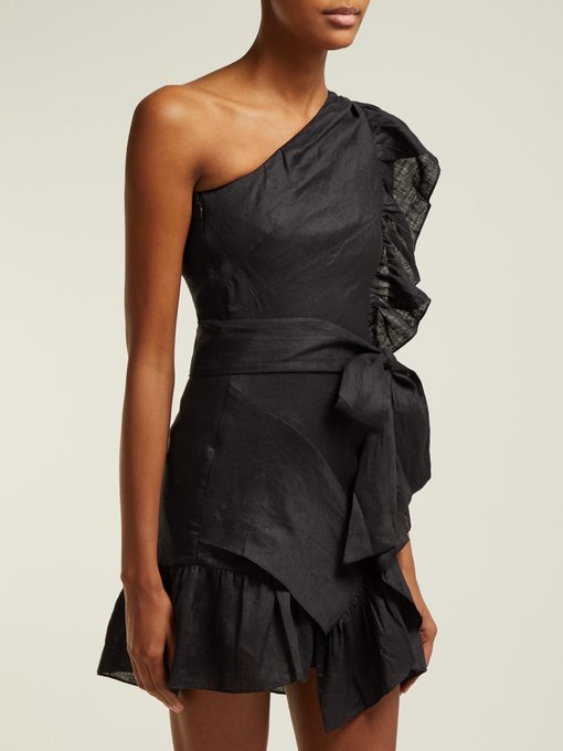 Teller one-shoulder frill mini dress | Isabel Marant Étoile ...
