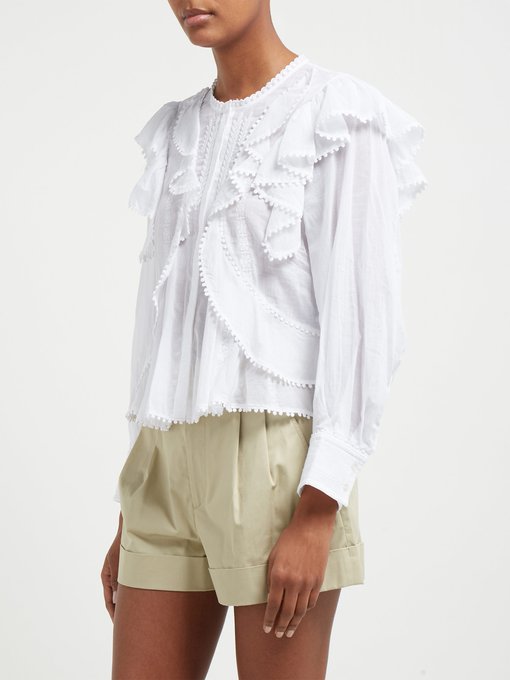 Alea ruffled cotton blouse | Isabel Marant Étoile | MATCHESFASHION US