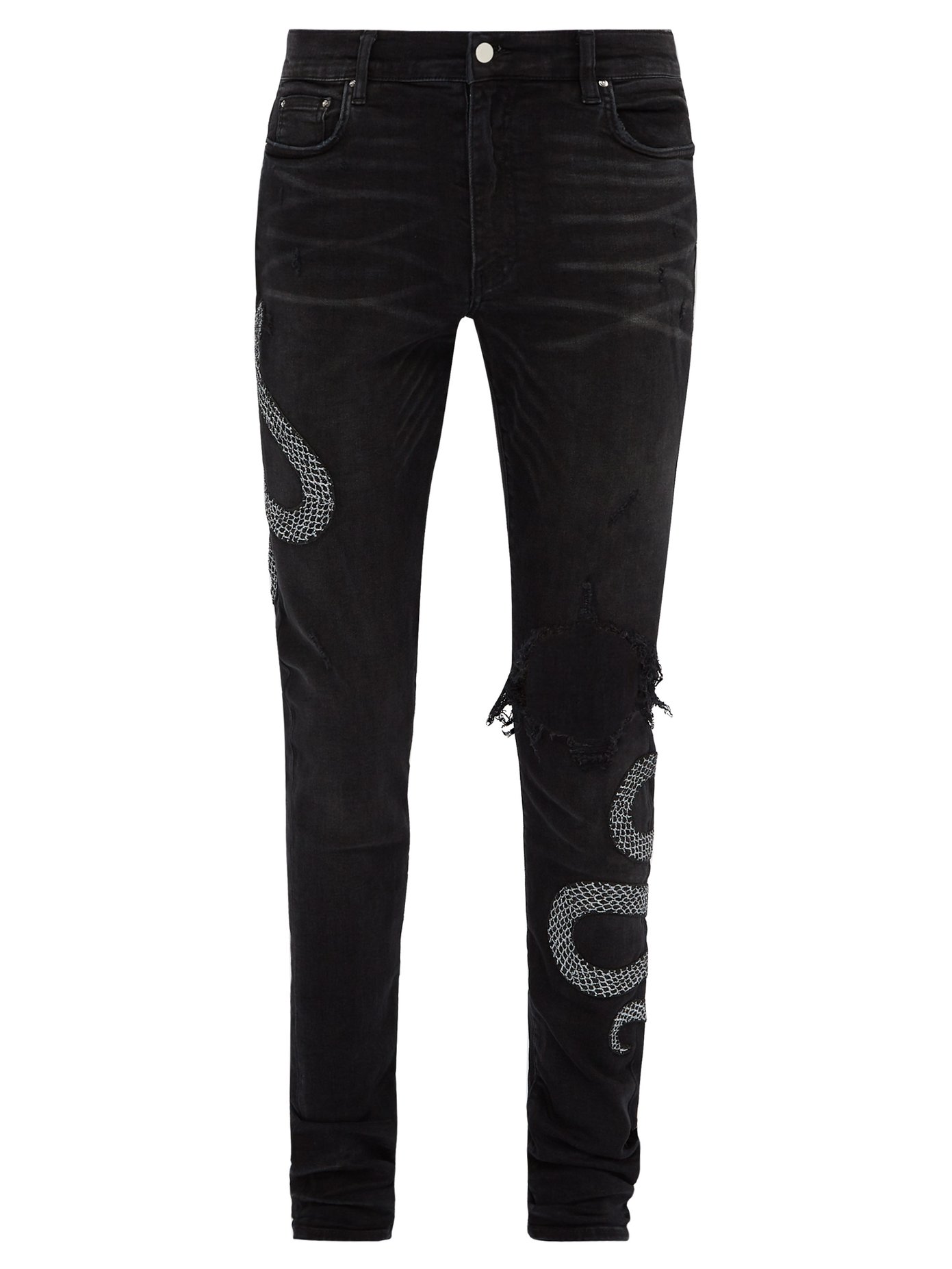 amiri snake jeans black
