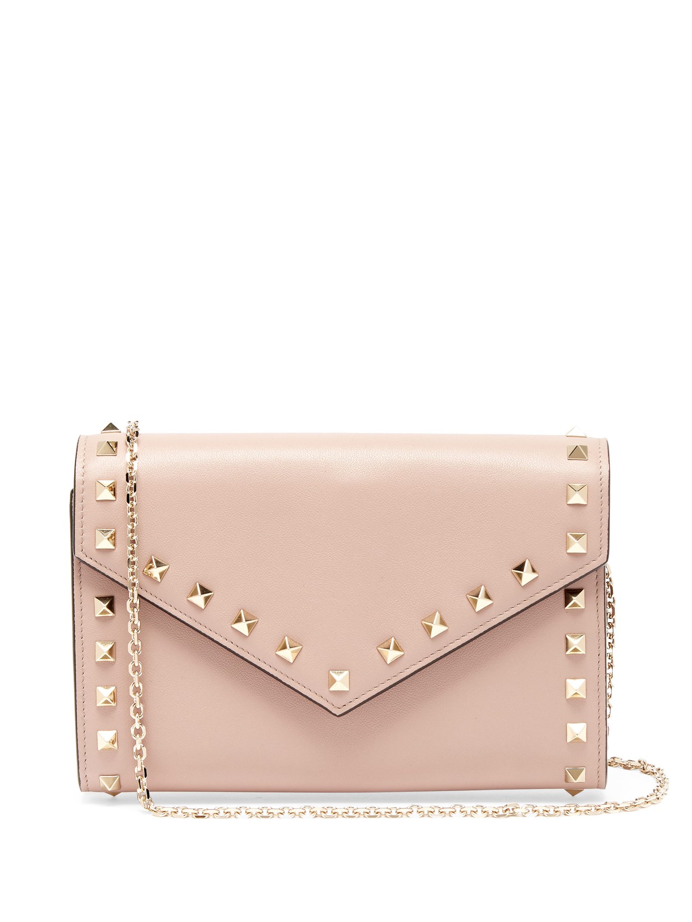 valentino rockstud envelope wallet on chain