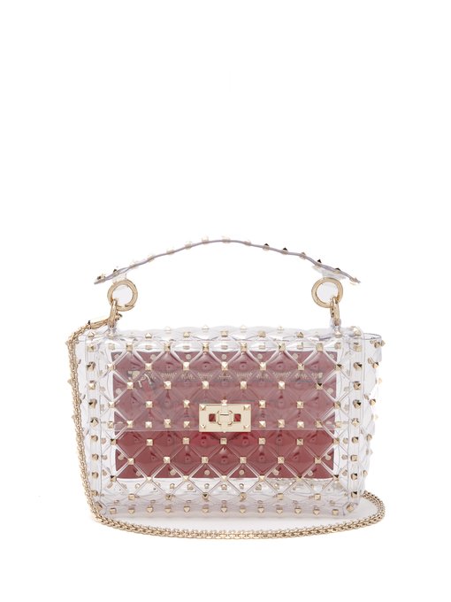 valentino rockstud pvc bag