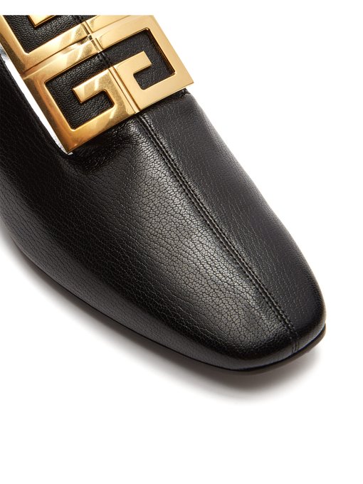 4G block-heel leather loafers 