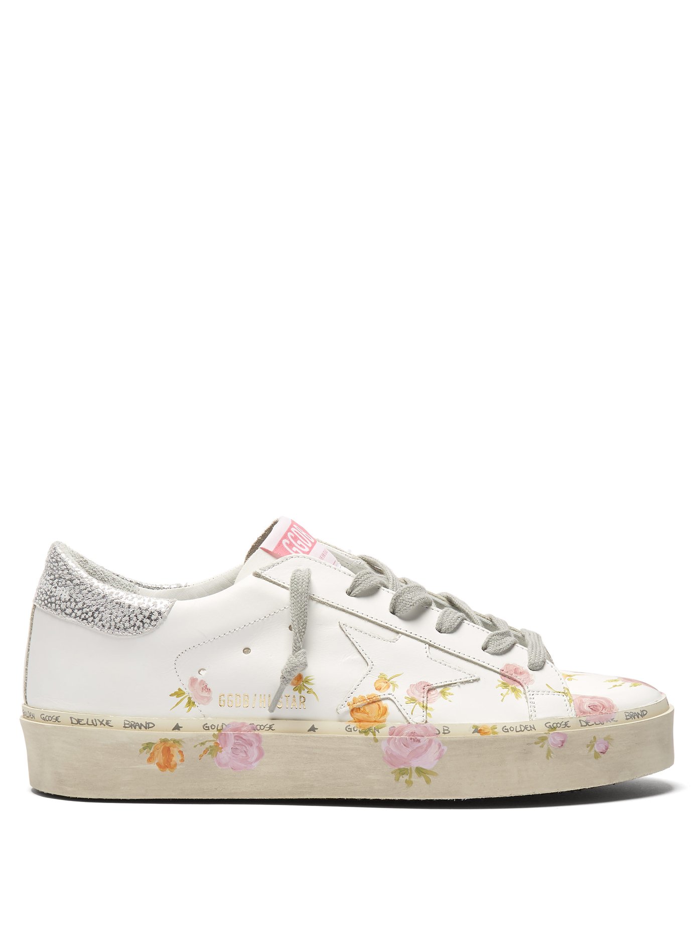 Hi Star floral leather low-top trainers 