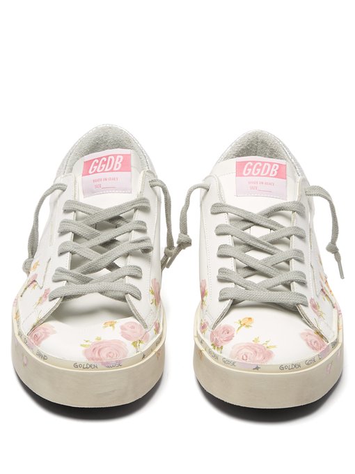 Hi Star floral leather low-top trainers 