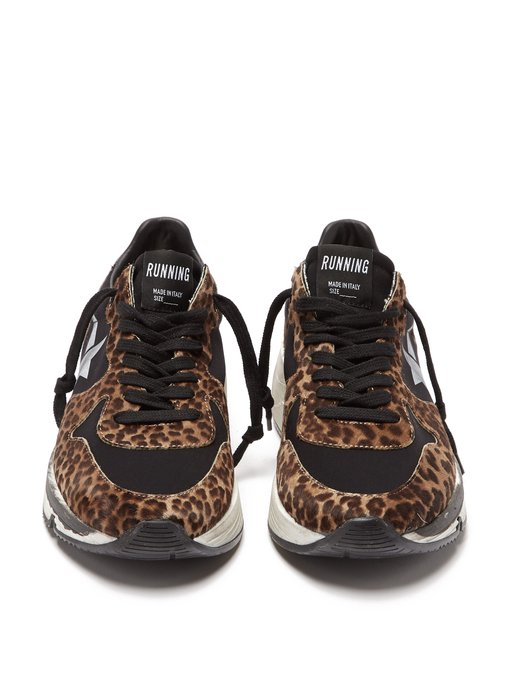 leopard print sole trainers