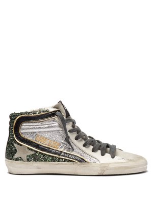 golden goose glitter high tops