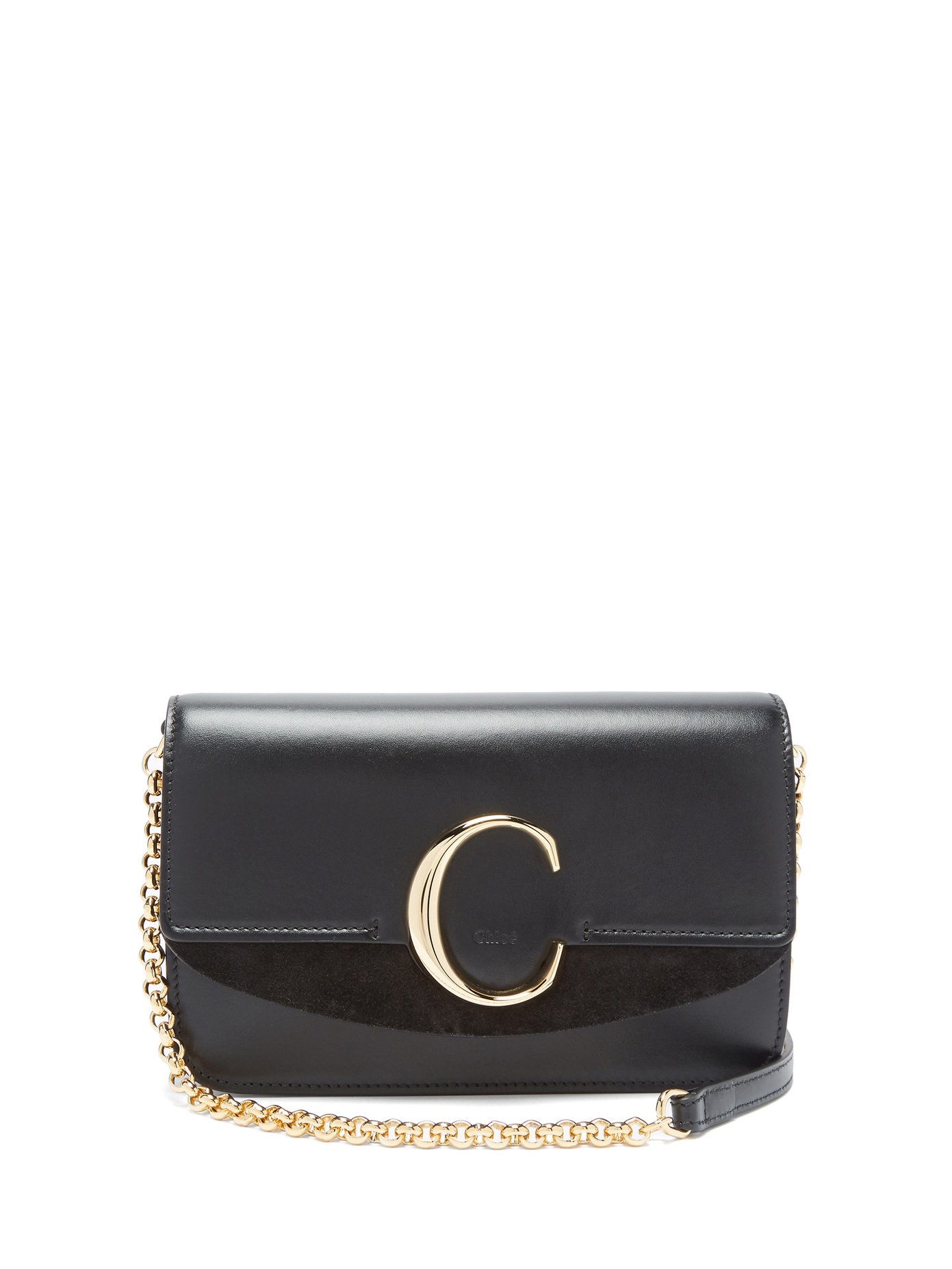 the c mini leather and suede shoulder bag