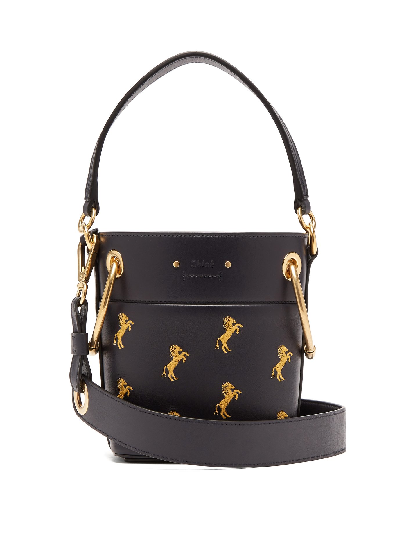 chloe roy bucket bag horse