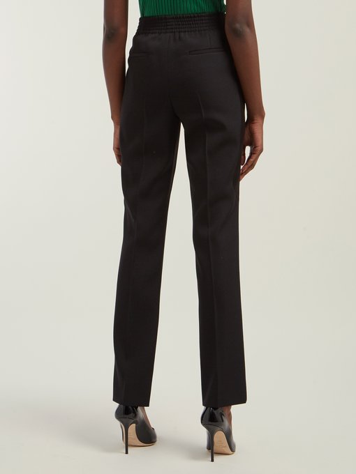 satin stripe trousers