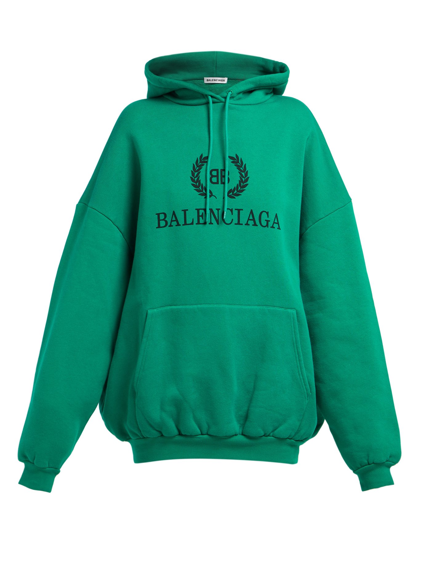 BB logo cotton-blend hooded sweatshirt 