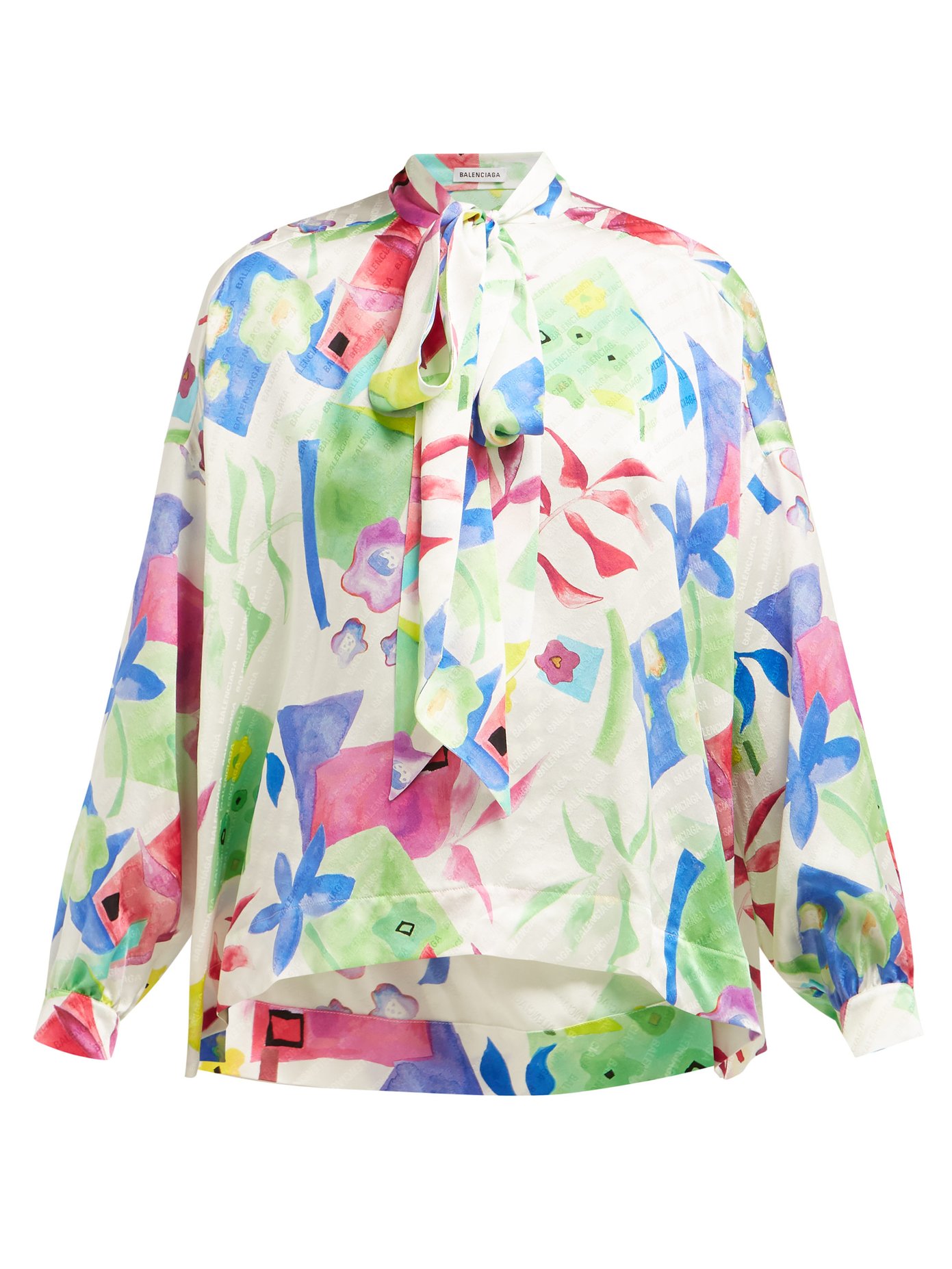 balenciaga floral shirt