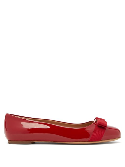 Varina patent-leather ballet flats 