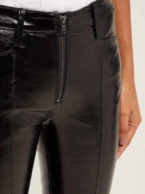 Patent leather cropped trousers | FRAME | MATCHESFASHION US