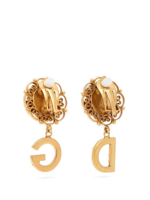 D\u0026G crystal-embellished drop earrings 