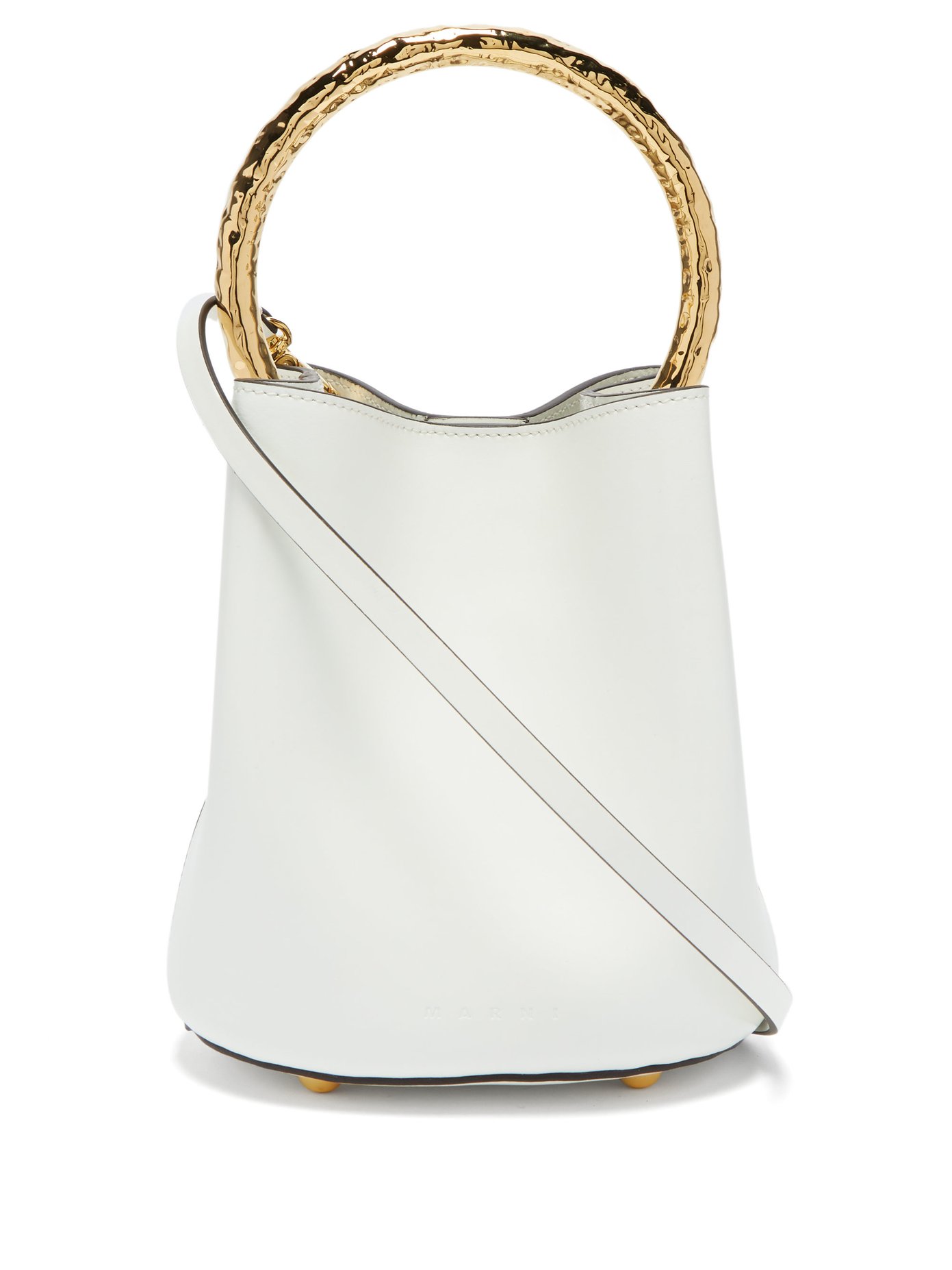 marni pannier leather bucket bag