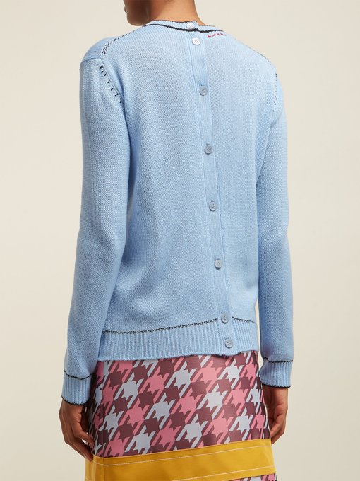 Buttoned-back cashmere sweater | Marni | MATCHESFASHION AU