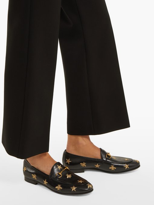 Jordaan embroidered leather loafers 