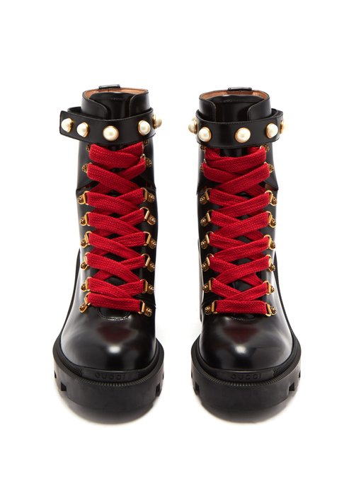 gucci boots lace up