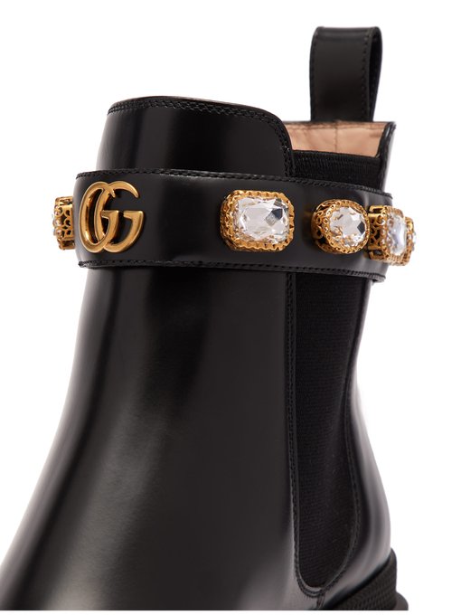 gucci leather booties