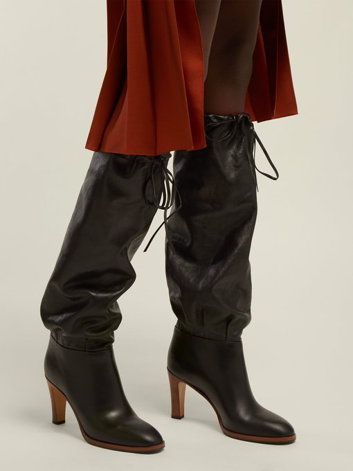 Knee-high leather boots | Gucci | MATCHESFASHION US