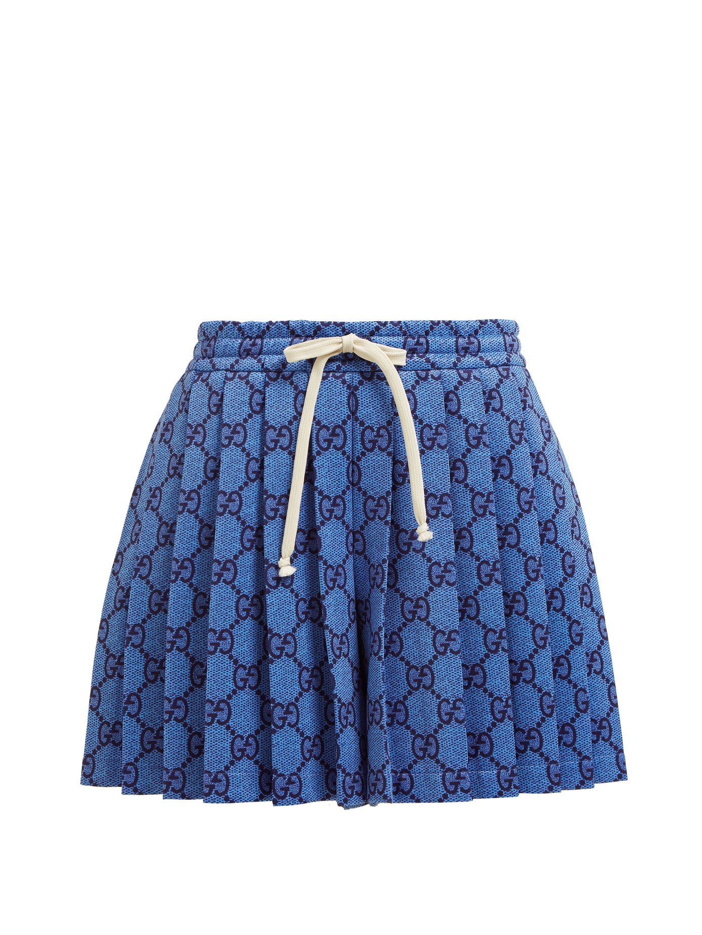 GG pleated technical-jersey shorts 