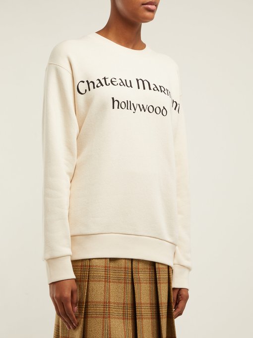 sweatshirt with chateau marmont print