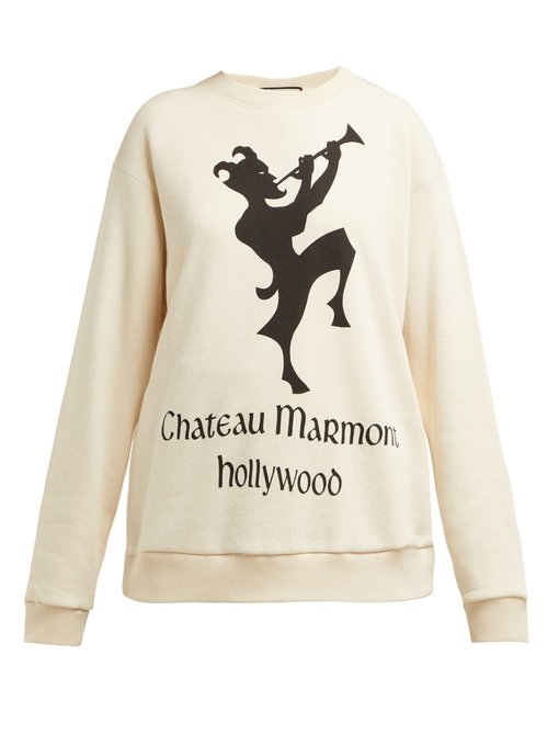 Chateau Marmont-print cotton sweatshirt 