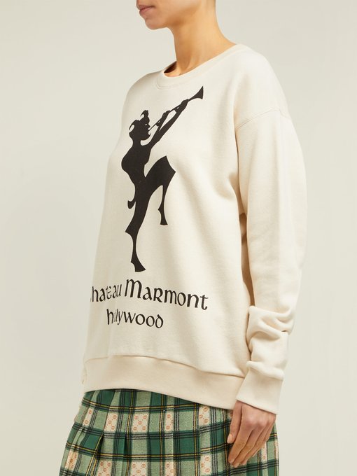 sweatshirt with chateau marmont print