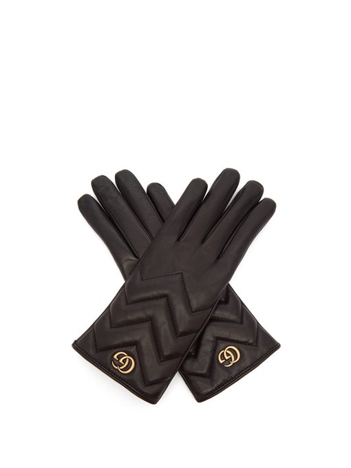 quilted leather gloves