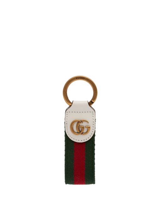 GG Web-striped key ring | Gucci 