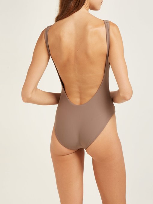 scoop back swimsuit