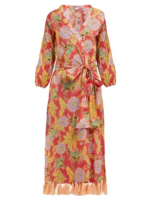 Lena floral-print cotton wrap dress | RHODE | MATCHESFASHION US