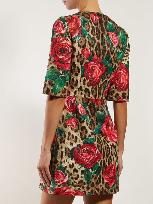 dolce and gabbana leopard sequin dress